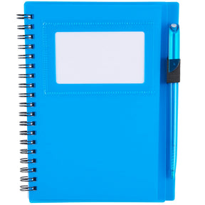 FSC® Mix 5.5" x 7" Star Spiral Notebook with Pen - Etchified - Etchified - SM-3457WH