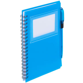 FSC® Mix 5.5" x 7" Star Spiral Notebook with Pen - Etchified - Etchified - SM-3457WH