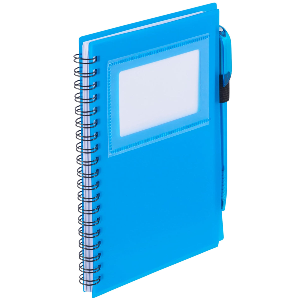 FSC® Mix 5.5" x 7" Star Spiral Notebook with Pen - Etchified - Etchified - SM-3457WH