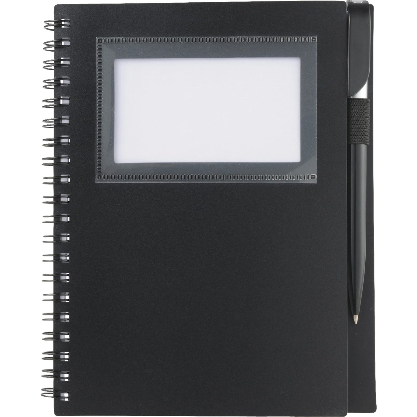 FSC® Mix 5.5" x 7" Star Spiral Notebook with Pen - Etchified - Etchified - SM-3457WH