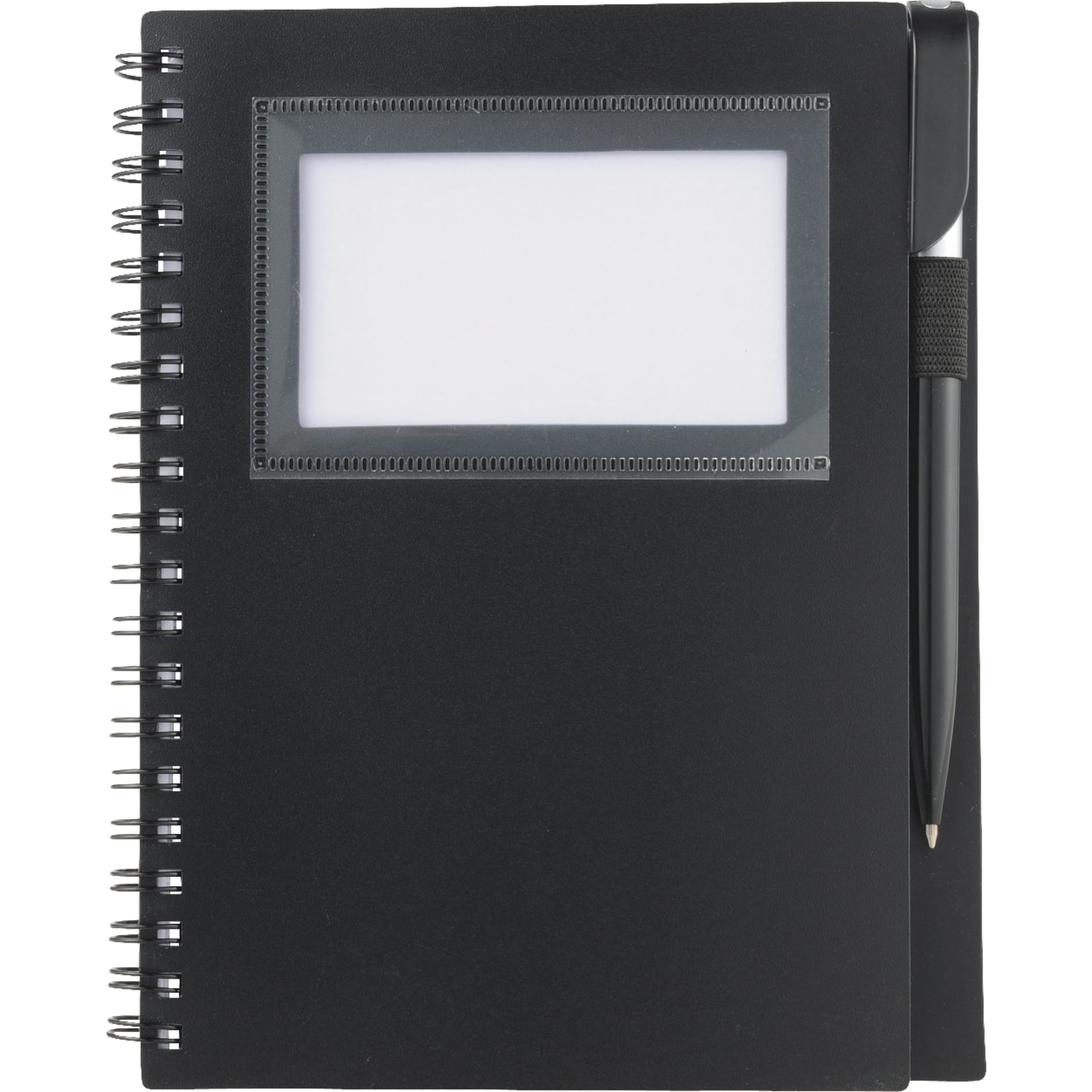 FSC® Mix 5.5" x 7" Star Spiral Notebook with Pen - Etchified - Etchified - SM-3457WH