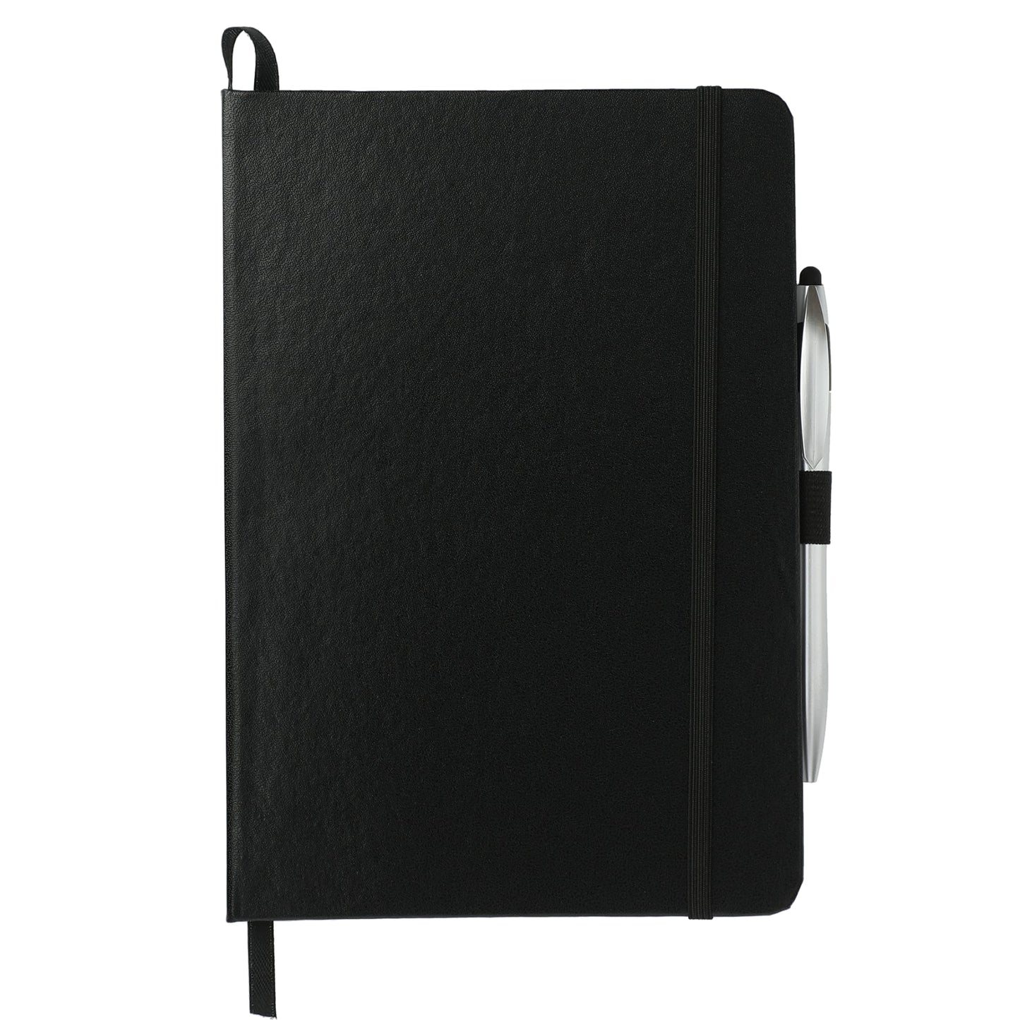 FSC® Mix 6" x 8.5" Crown Journal with Pen - Stylus - Etchified - Etchified - SM-3597BL