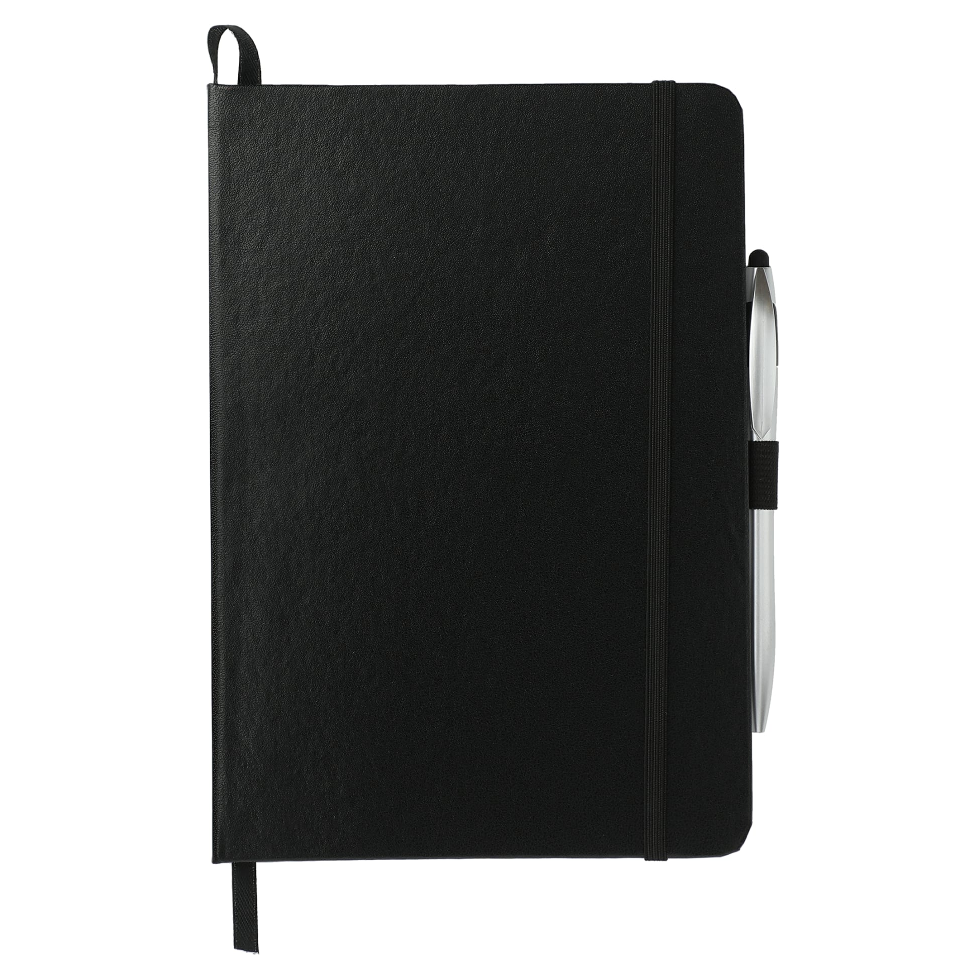 FSC® Mix 6" x 8.5" Crown Journal with Pen - Stylus - Etchified - Etchified - SM-3597BL