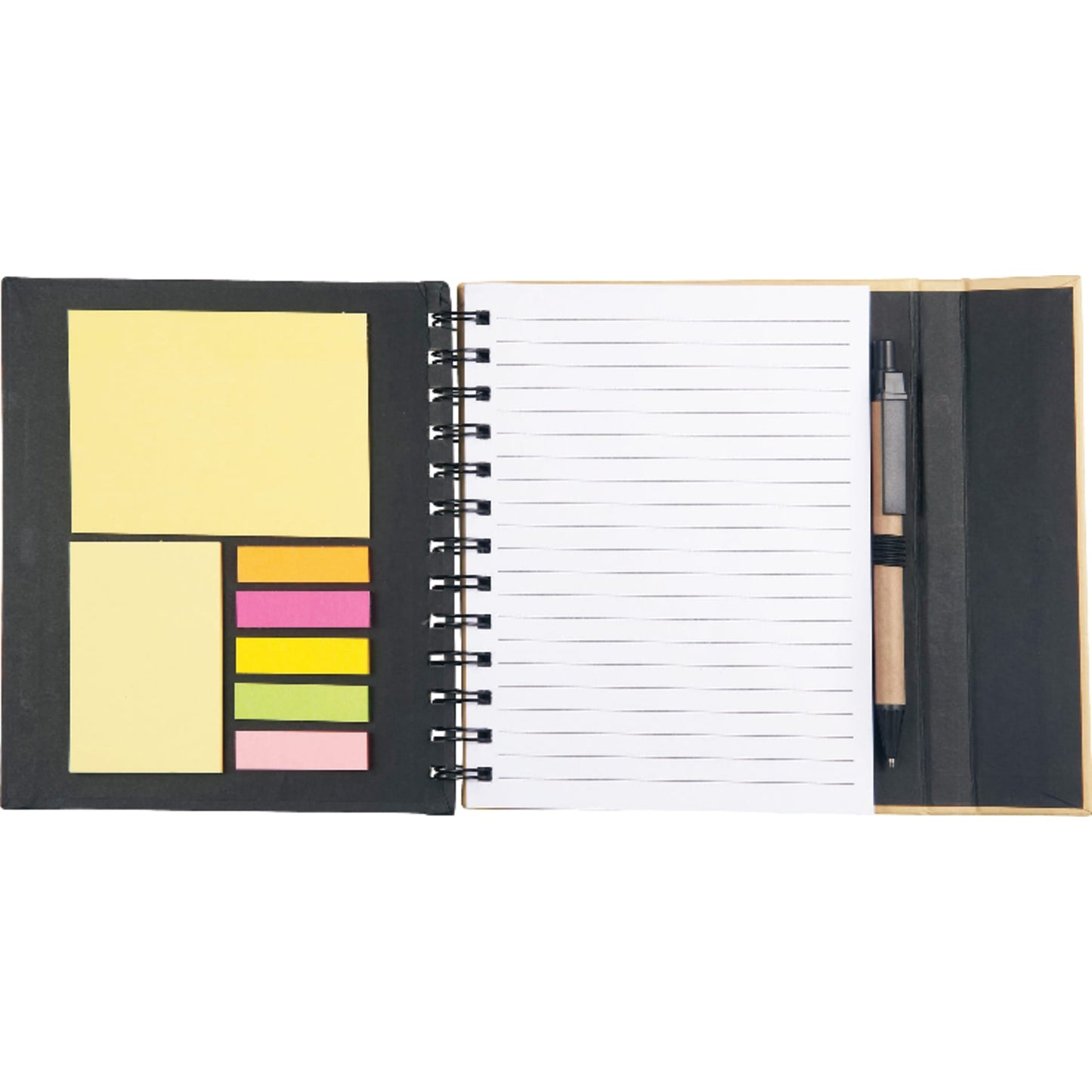FSC® Mix 6.5" x 7" Lock - it Spiral Notebook - Etchified - Etchified - SM-3647BK
