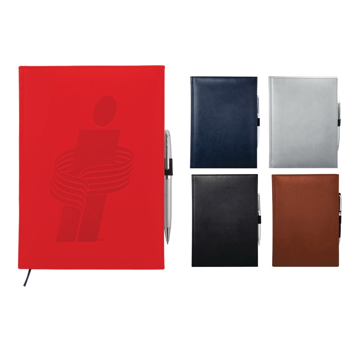FSC® Mix 7" x 10" Pedova™ Large Bound Journal - Etchified - Etchified - 2700-03BK