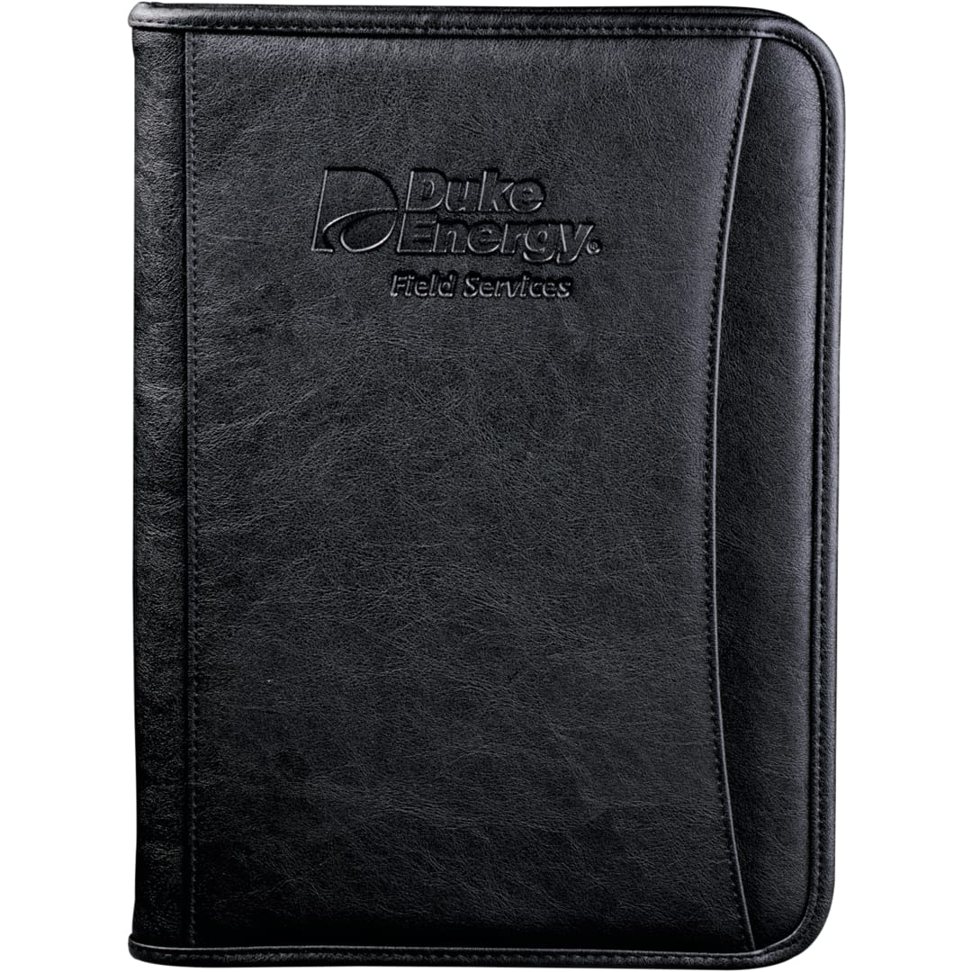 FSC® Mix Executive DuraHyde Zippered Padfolio - Etchified - Etchified - 0600-10BK