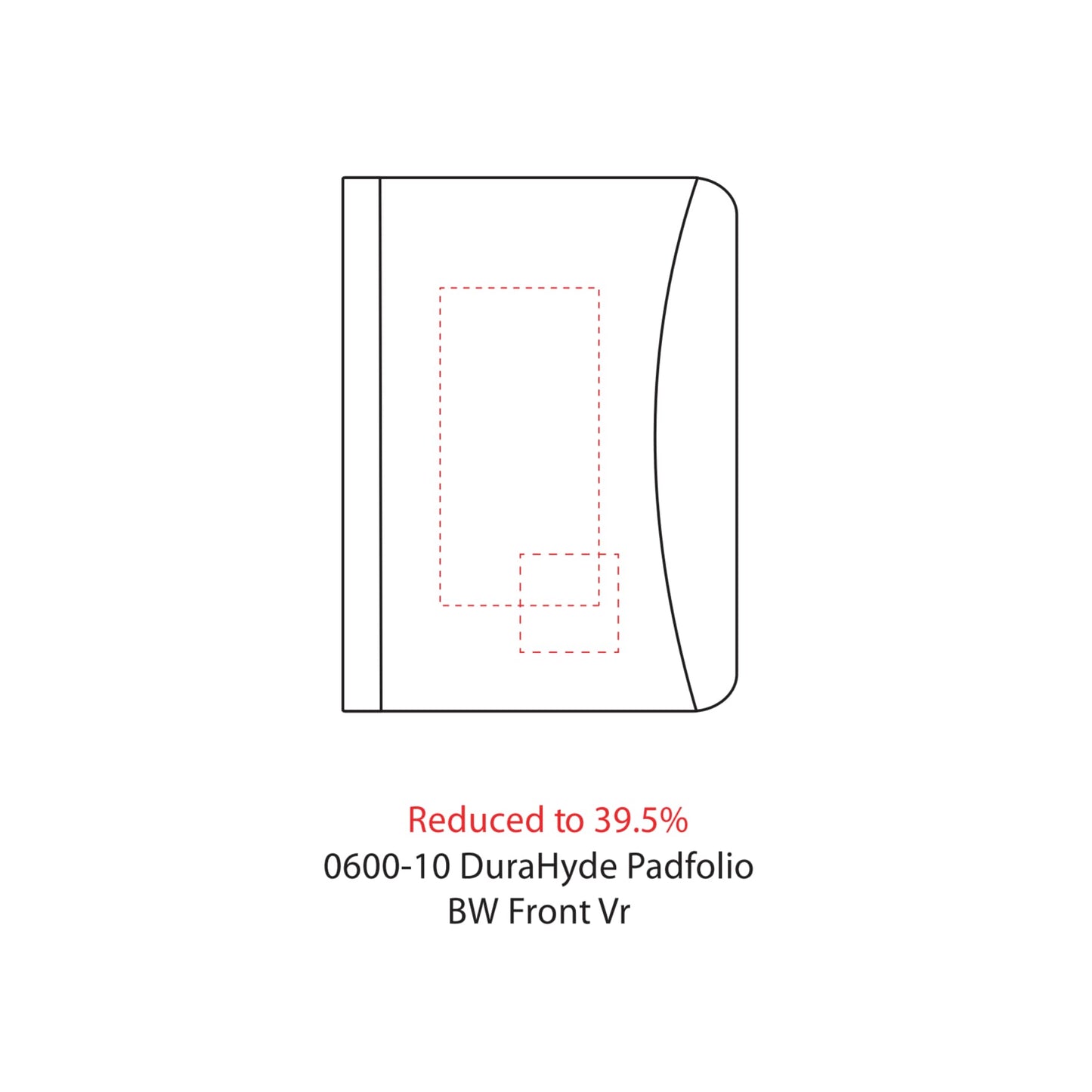 FSC® Mix Executive DuraHyde Zippered Padfolio - Etchified - Etchified - 0600-10BK
