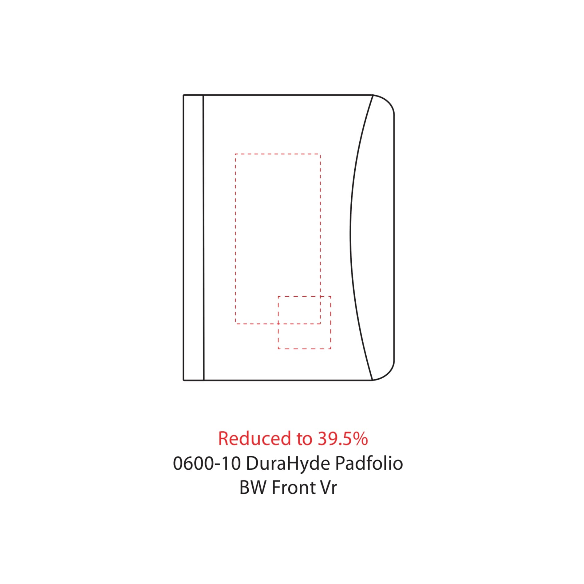 FSC® Mix Executive DuraHyde Zippered Padfolio - Etchified - Etchified - 0600-10BK