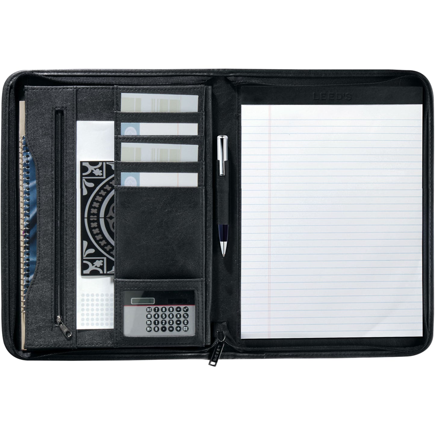 FSC® Mix Executive DuraHyde Zippered Padfolio - Etchified - Etchified - 0600-10BK