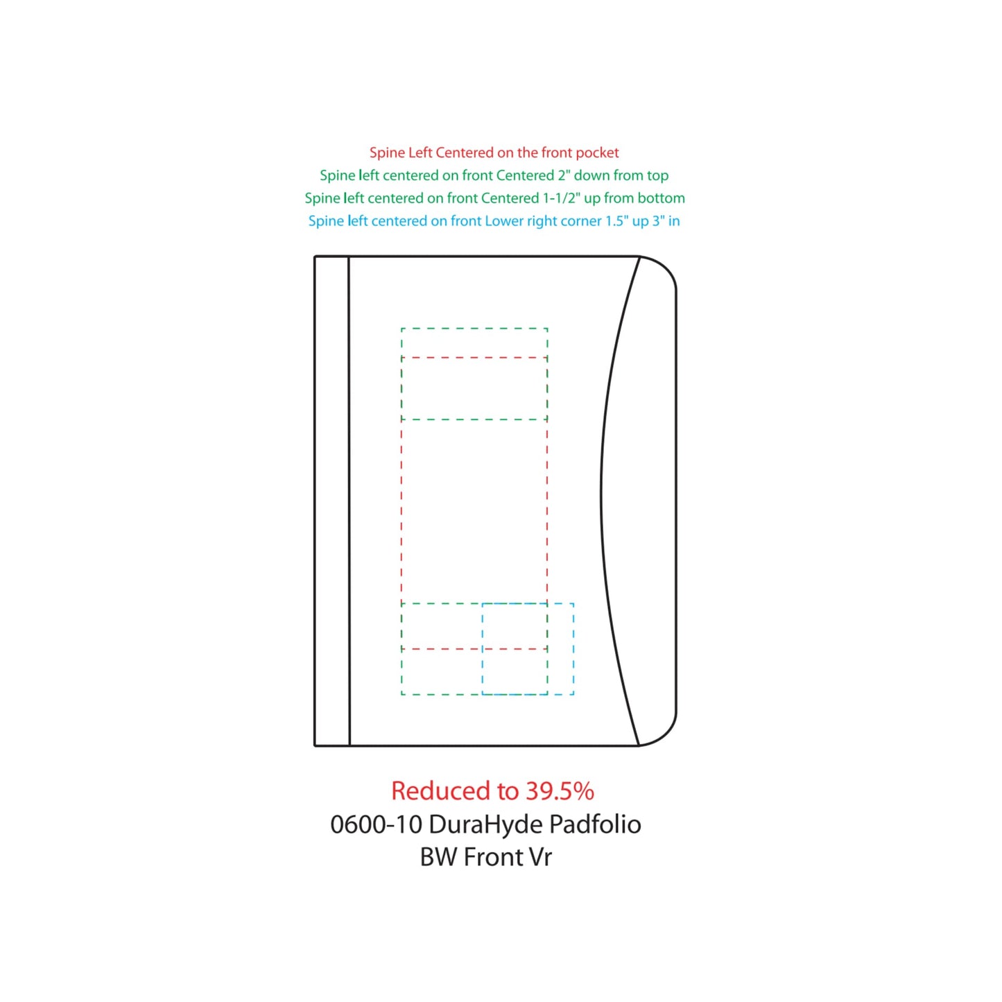 FSC® Mix Executive DuraHyde Zippered Padfolio - Etchified - Etchified - 0600-10BK