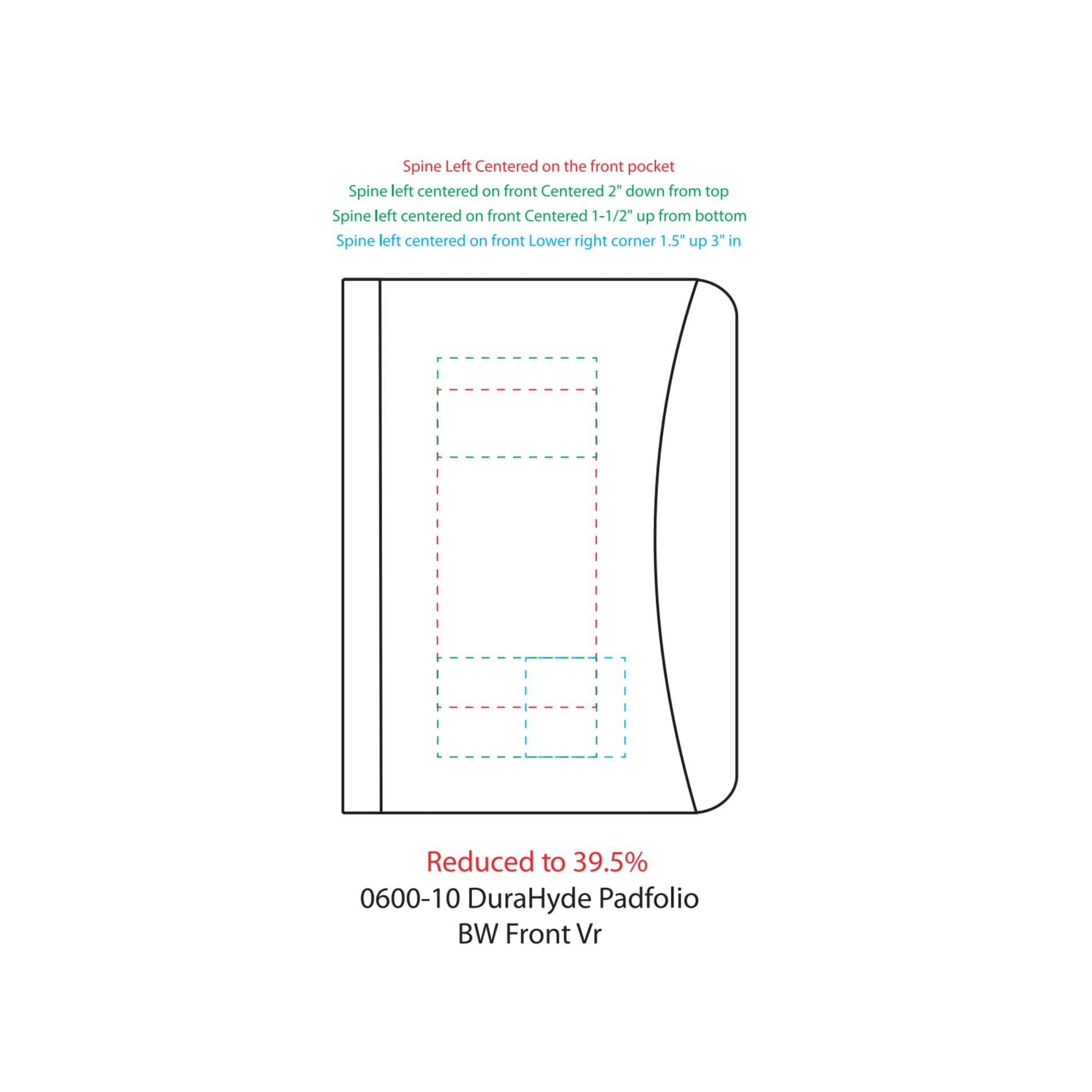 FSC® Mix Executive DuraHyde Zippered Padfolio - Etchified - Etchified - 0600-10BK