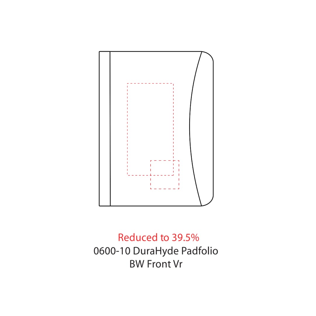 FSC® Mix Executive DuraHyde Zippered Padfolio - Etchified - Etchified - 0600-10BK