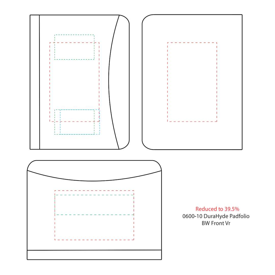 FSC® Mix Executive DuraHyde Zippered Padfolio - Etchified - Etchified - 0600-10BK