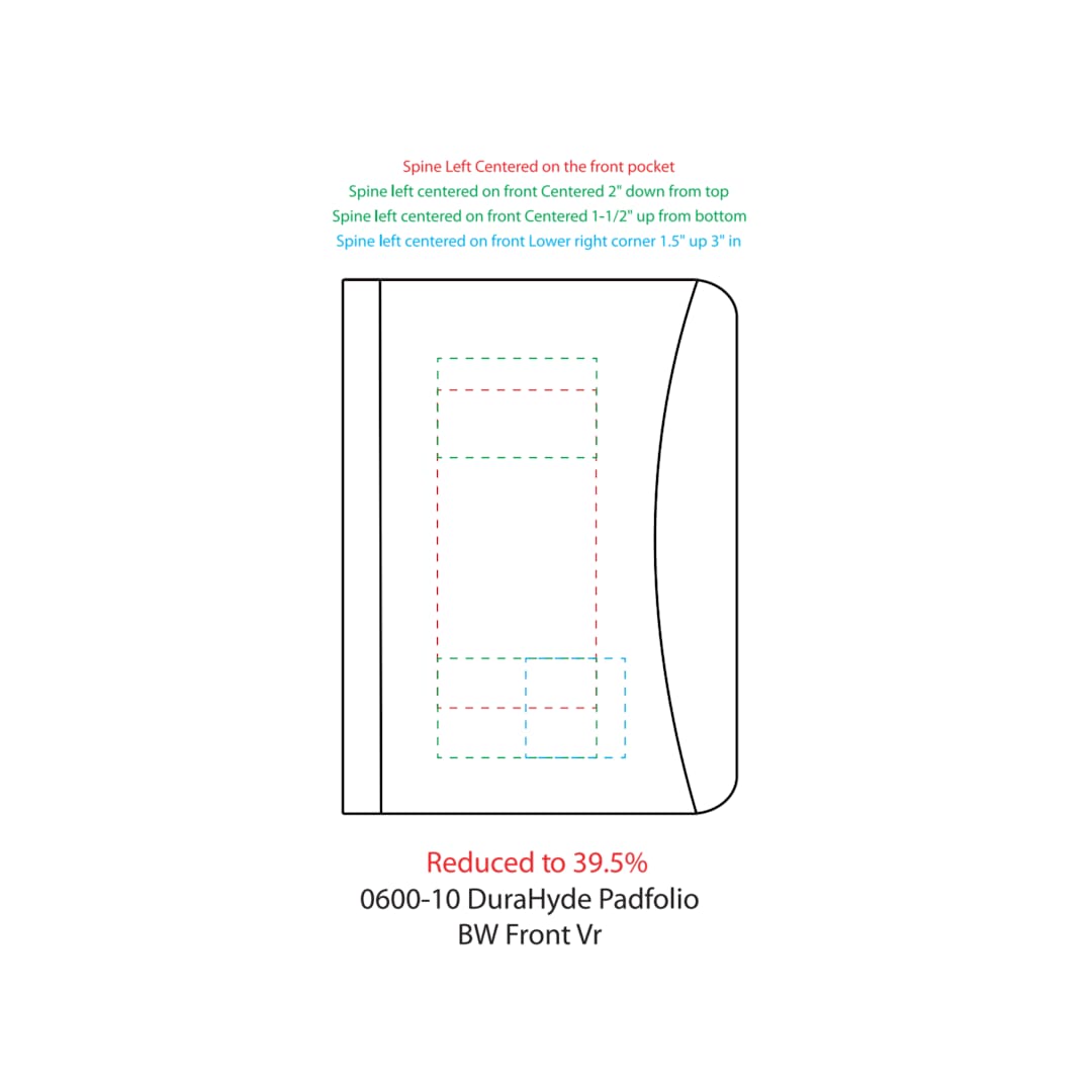 FSC® Mix Executive DuraHyde Zippered Padfolio - Etchified - Etchified - 0600-10BK