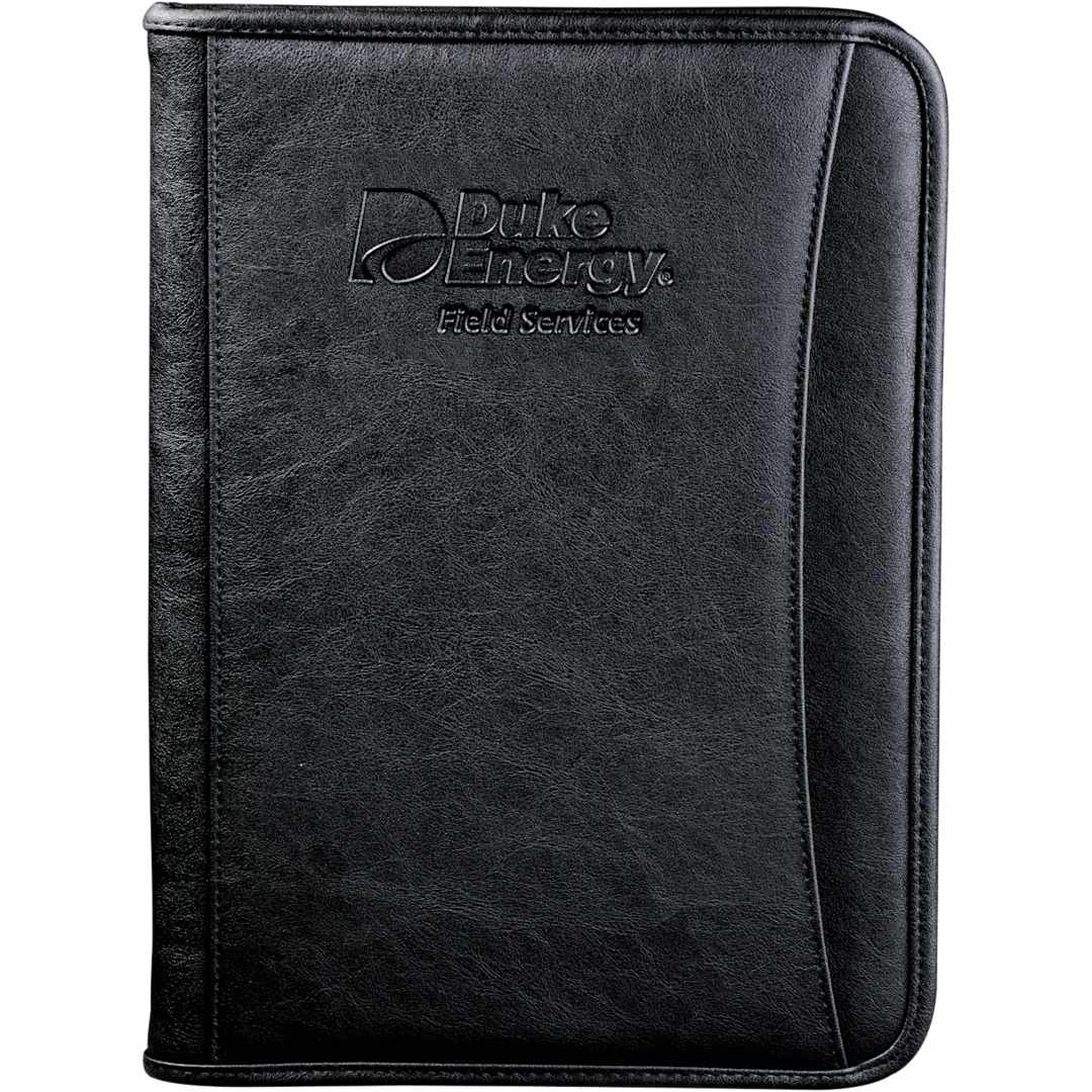 FSC® Mix Executive DuraHyde Zippered Padfolio - Etchified - Etchified - 0600-10BK