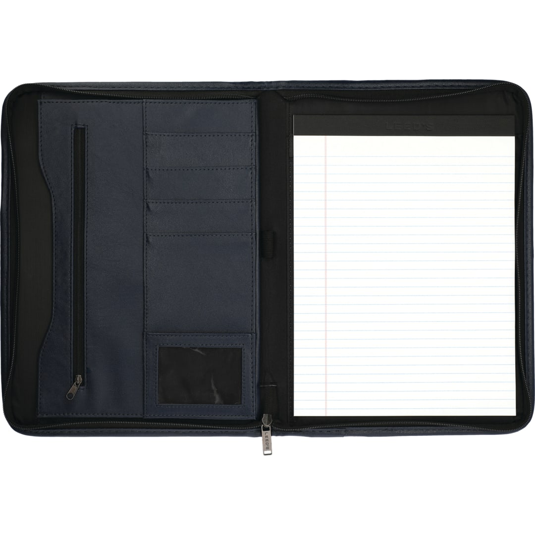 FSC® Mix Executive DuraHyde Zippered Padfolio - Etchified - Etchified - 0600-10BL