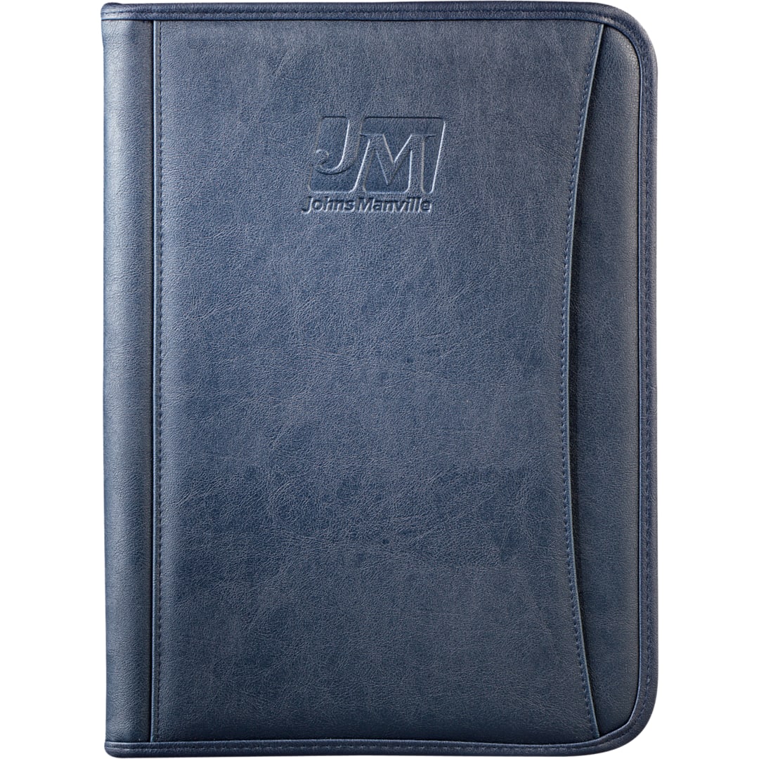 FSC® Mix Executive DuraHyde Zippered Padfolio - Etchified - Etchified - 0600-10BL