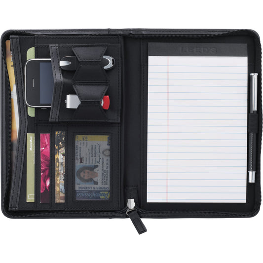 FSC® Mix Pedova™ Jr. Zippered Padfolio - Etchified - Etchified - 0770-06BK