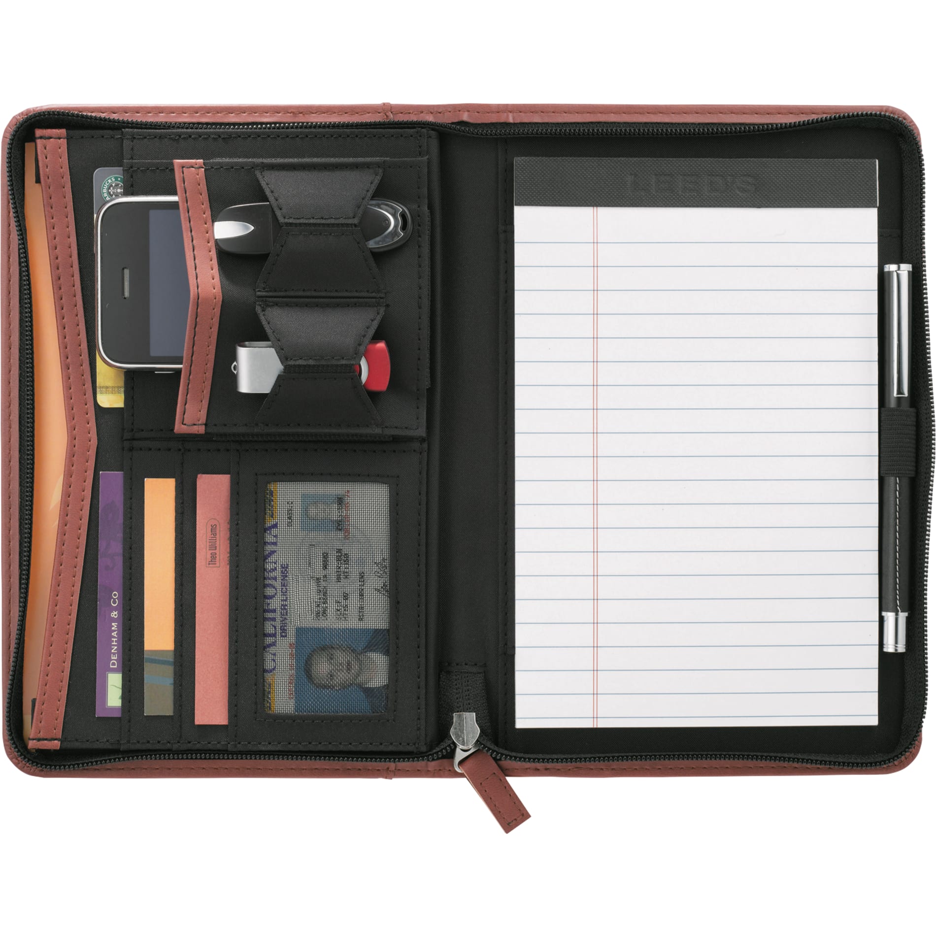 FSC® Mix Pedova™ Jr. Zippered Padfolio - Etchified - Etchified - 0770-06NY