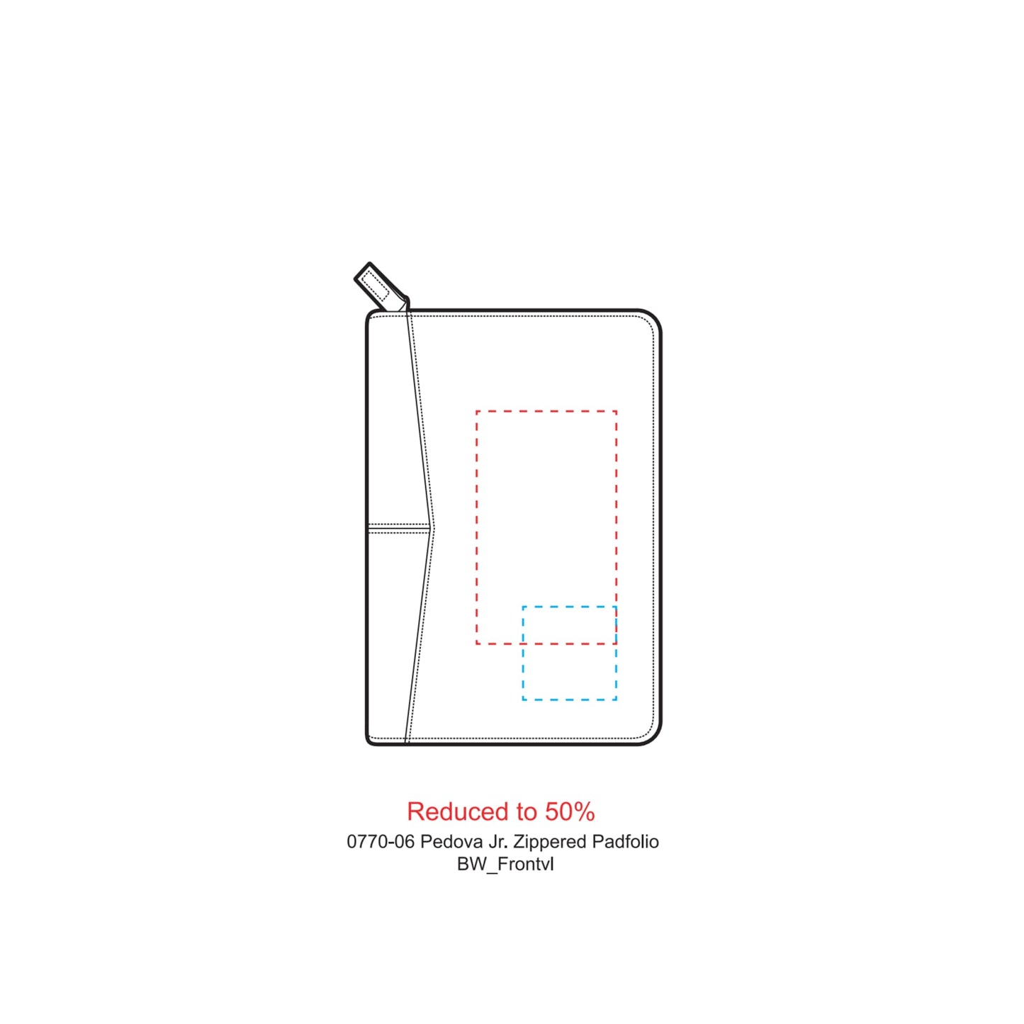 FSC® Mix Pedova™ Jr. Zippered Padfolio - Etchified - Etchified - 0770-06NY