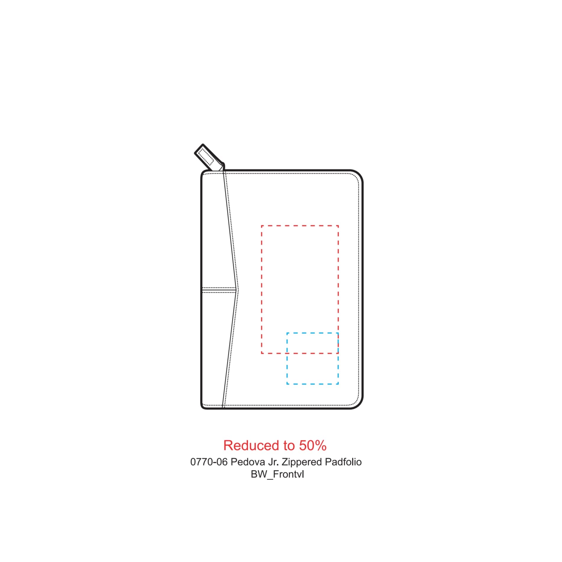 FSC® Mix Pedova™ Jr. Zippered Padfolio - Etchified - Etchified - 0770-06NY