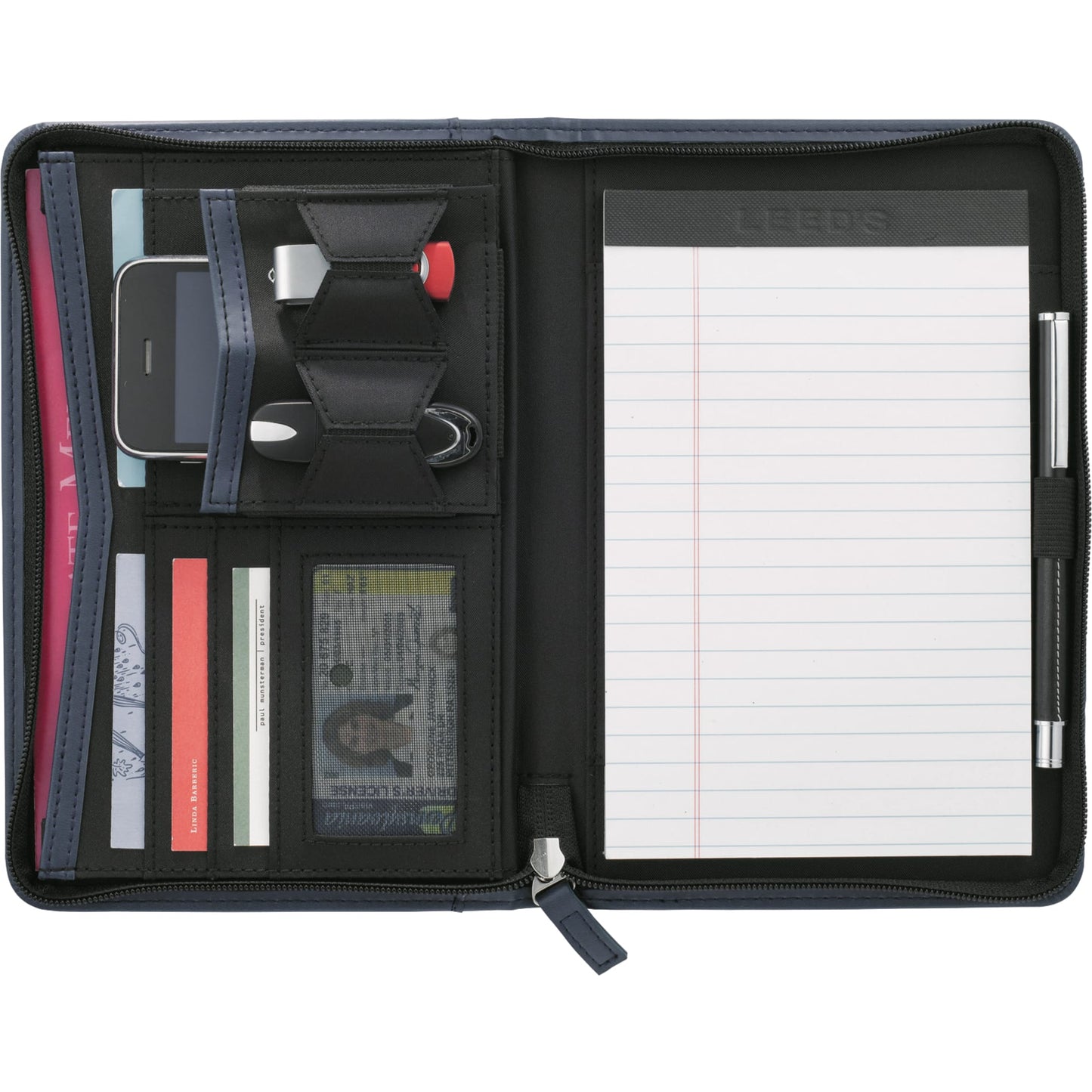 FSC® Mix Pedova™ Jr. Zippered Padfolio - Etchified - Etchified - 0770-06NY