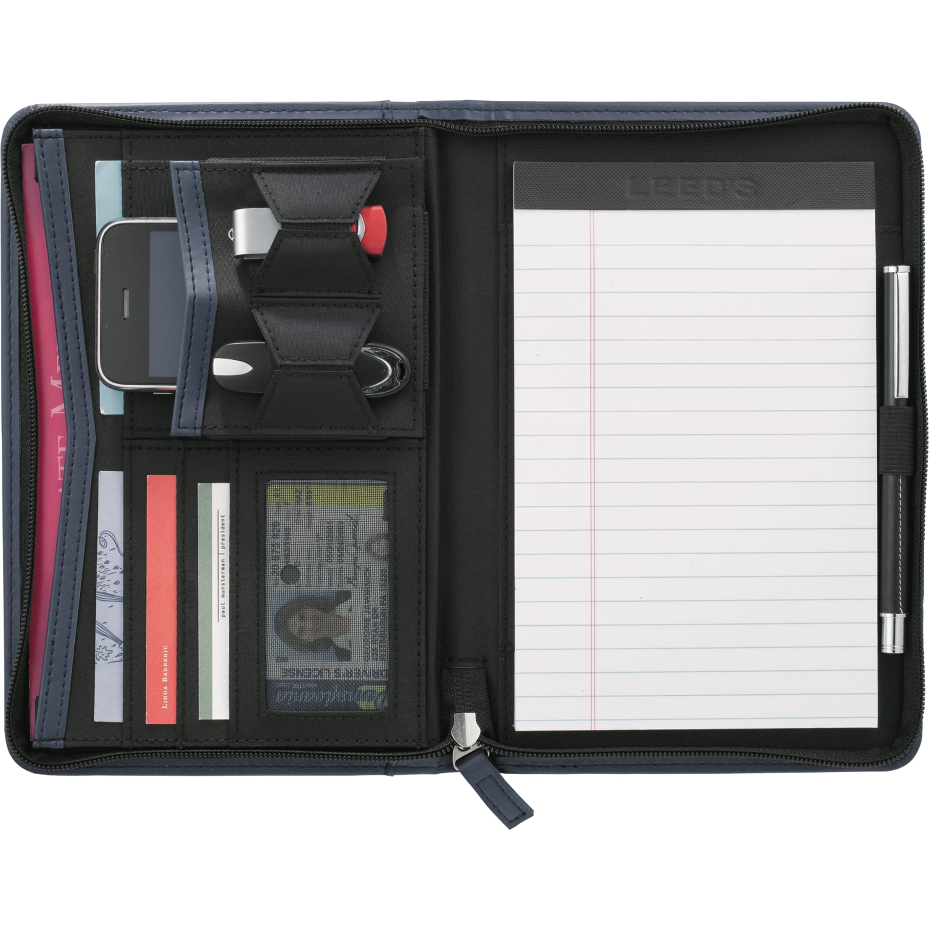 FSC® Mix Pedova™ Jr. Zippered Padfolio - Etchified - Etchified - 0770-06NY