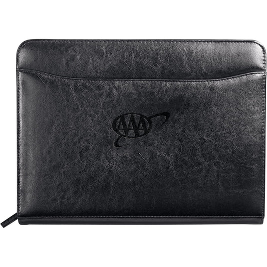 FSC® Mix Renaissance Zippered Padfolio - Etchified - Etchified - 1000-10BK