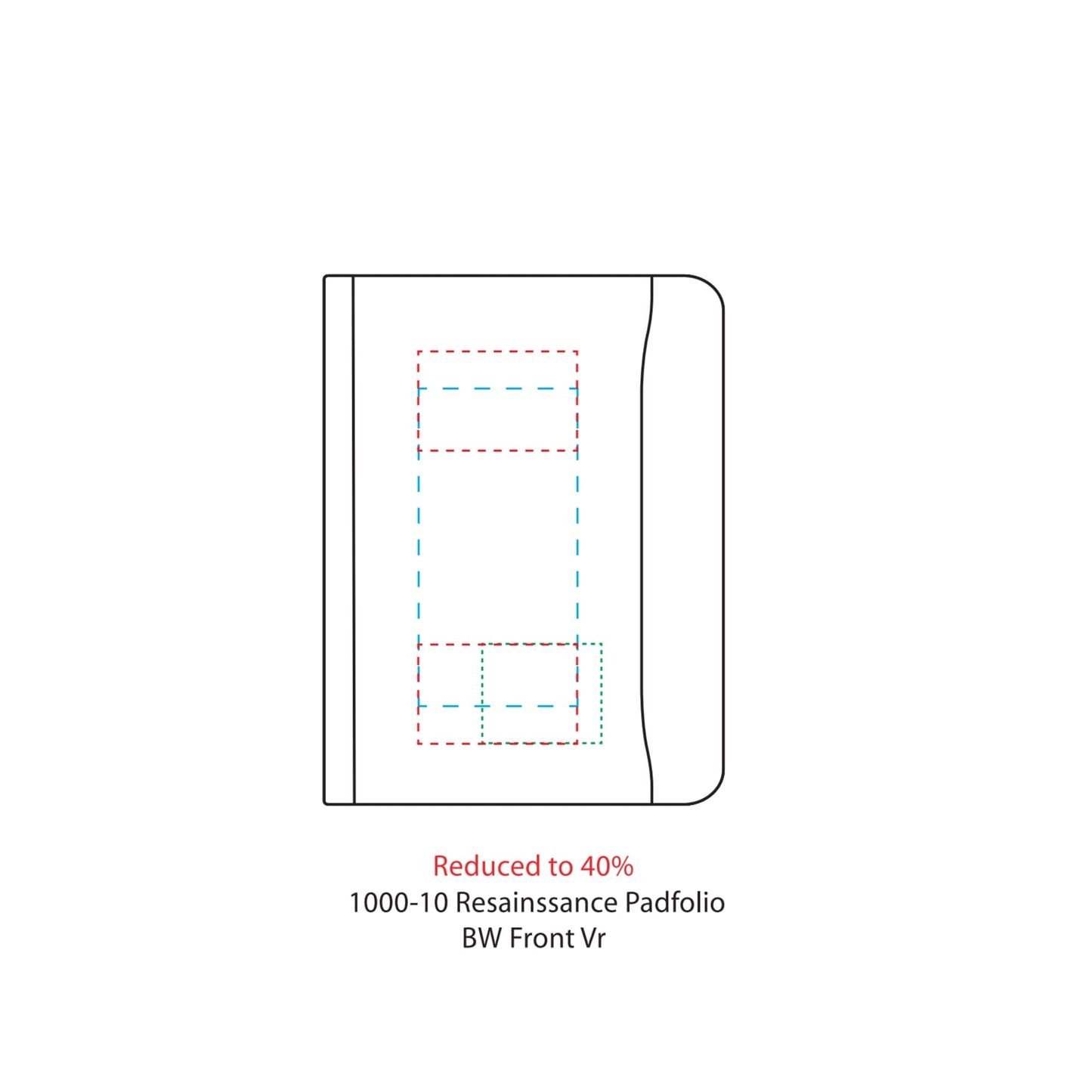 FSC® Mix Renaissance Zippered Padfolio - Etchified - Etchified - 1000-10BK