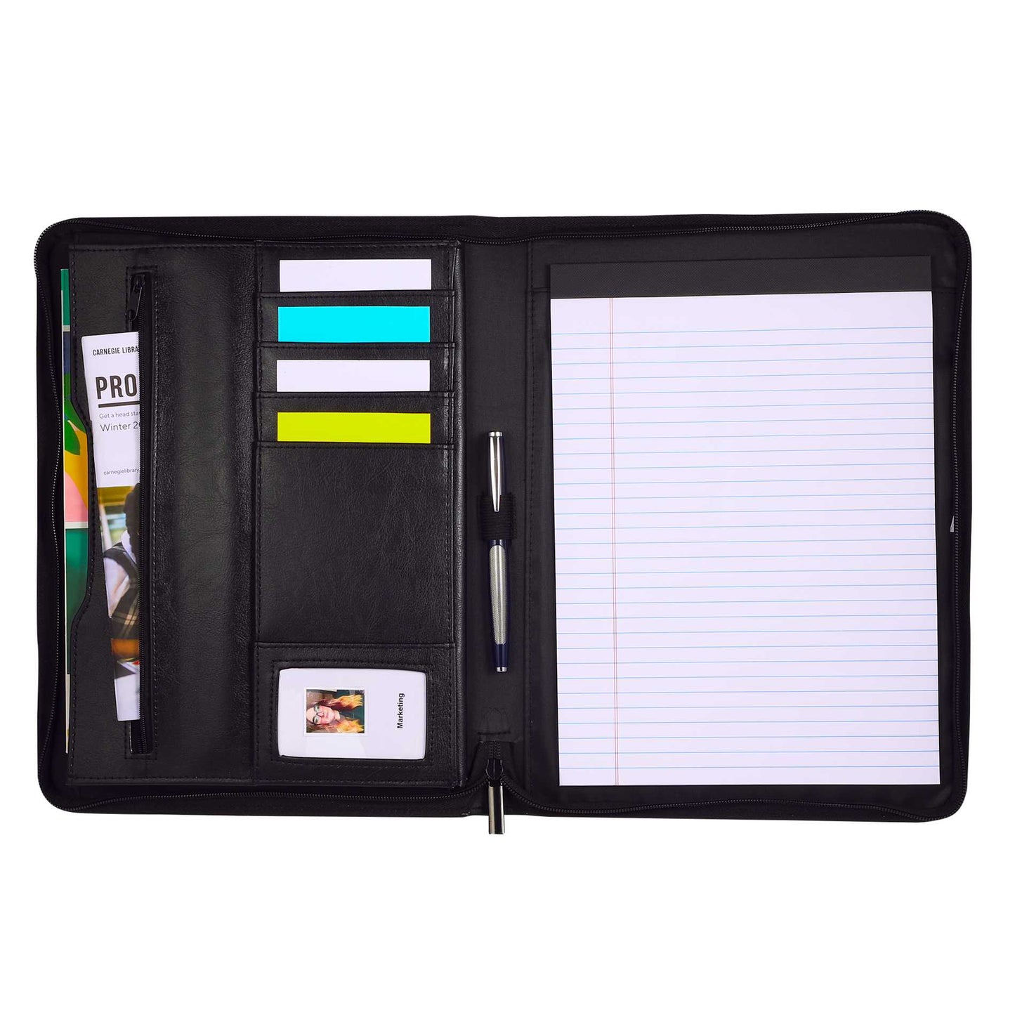 FSC® Mix Renaissance Zippered Padfolio - Etchified - Etchified - 1000-10BK