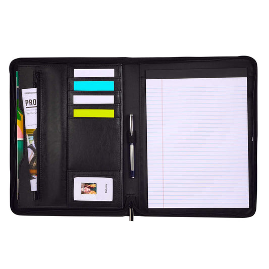 FSC® Mix Renaissance Zippered Padfolio - Etchified - Etchified - 1000-10BK