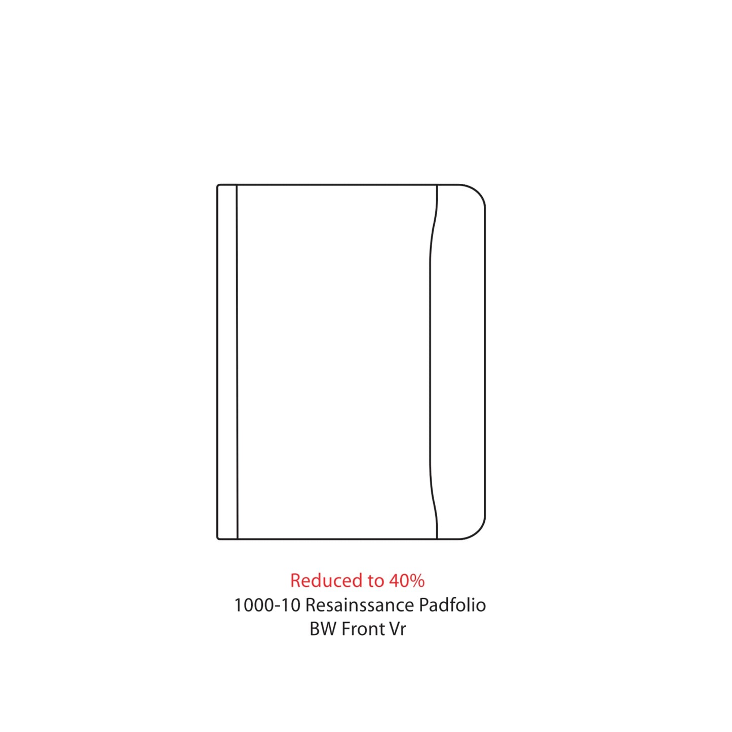 FSC® Mix Renaissance Zippered Padfolio - Etchified - Etchified - 1000-10BK