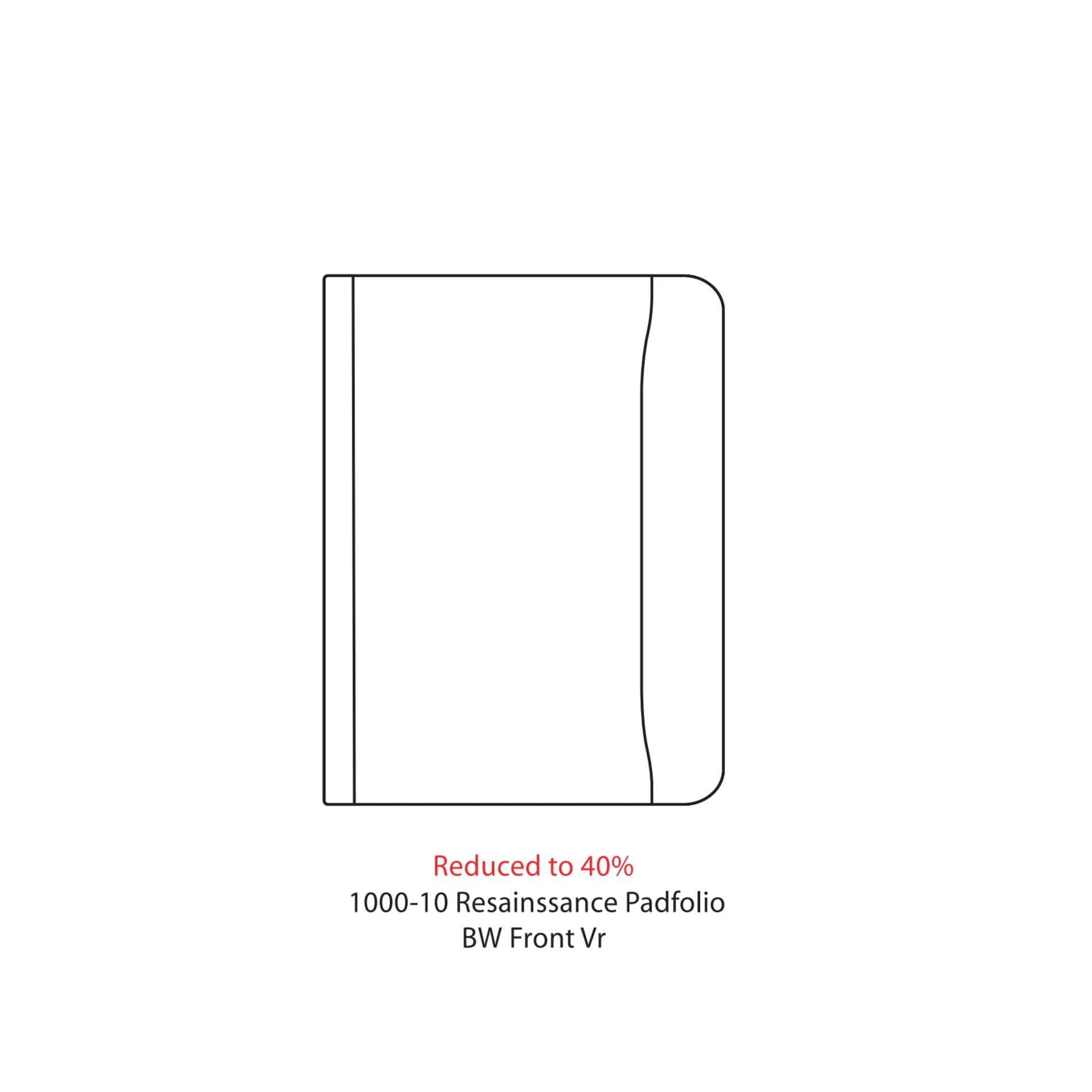 FSC® Mix Renaissance Zippered Padfolio - Etchified - Etchified - 1000-10BK