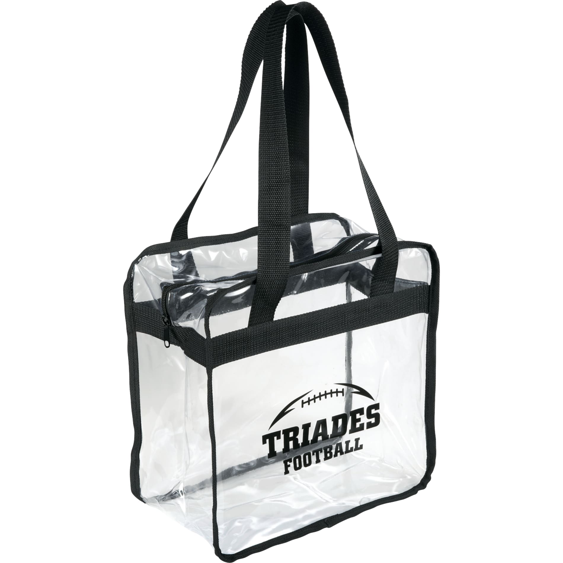 Game Day Clear Zippered Safety Tote - Etchified - Etchified - 2301-42BK