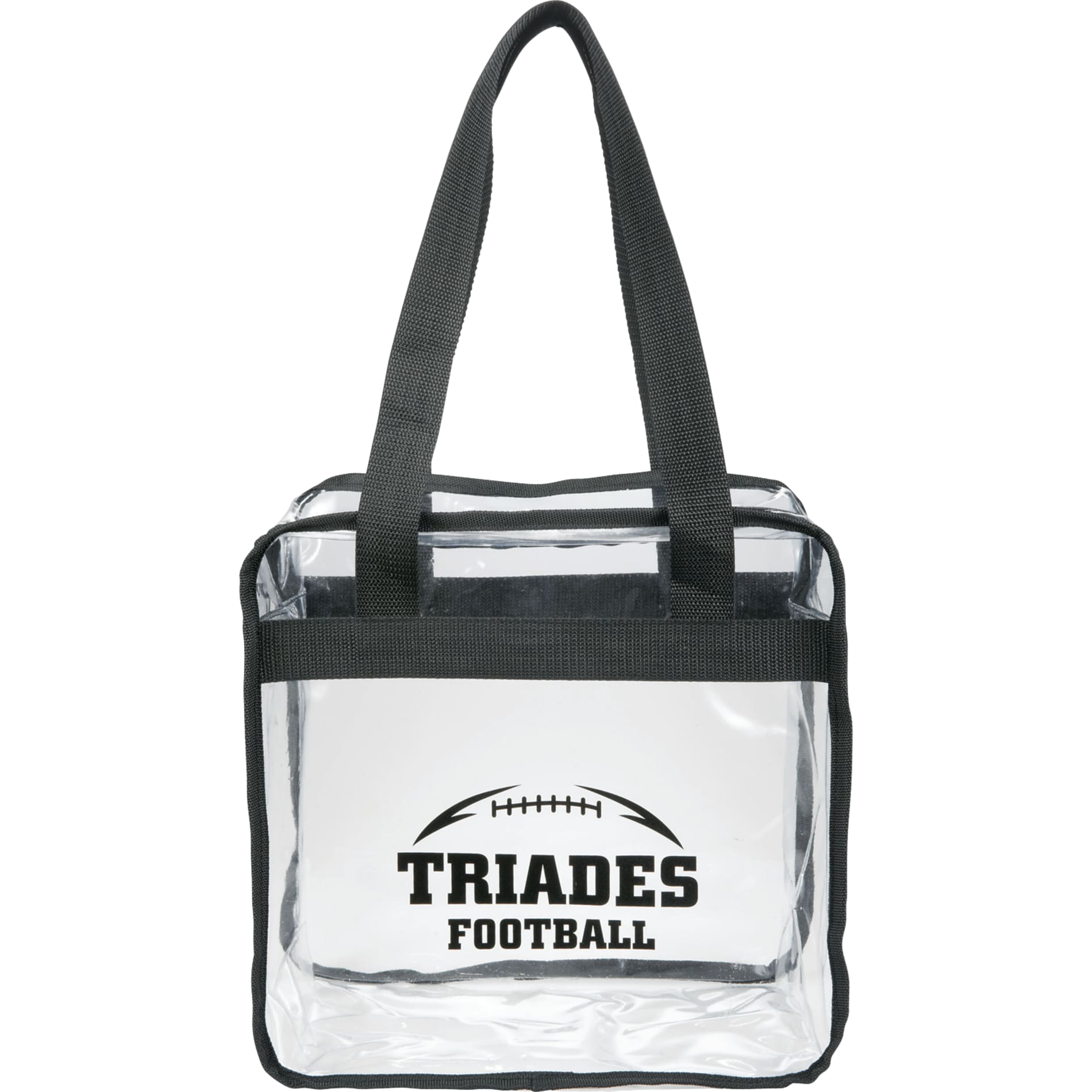 Game Day Clear Zippered Safety Tote - Etchified - Etchified - 2301-42BK