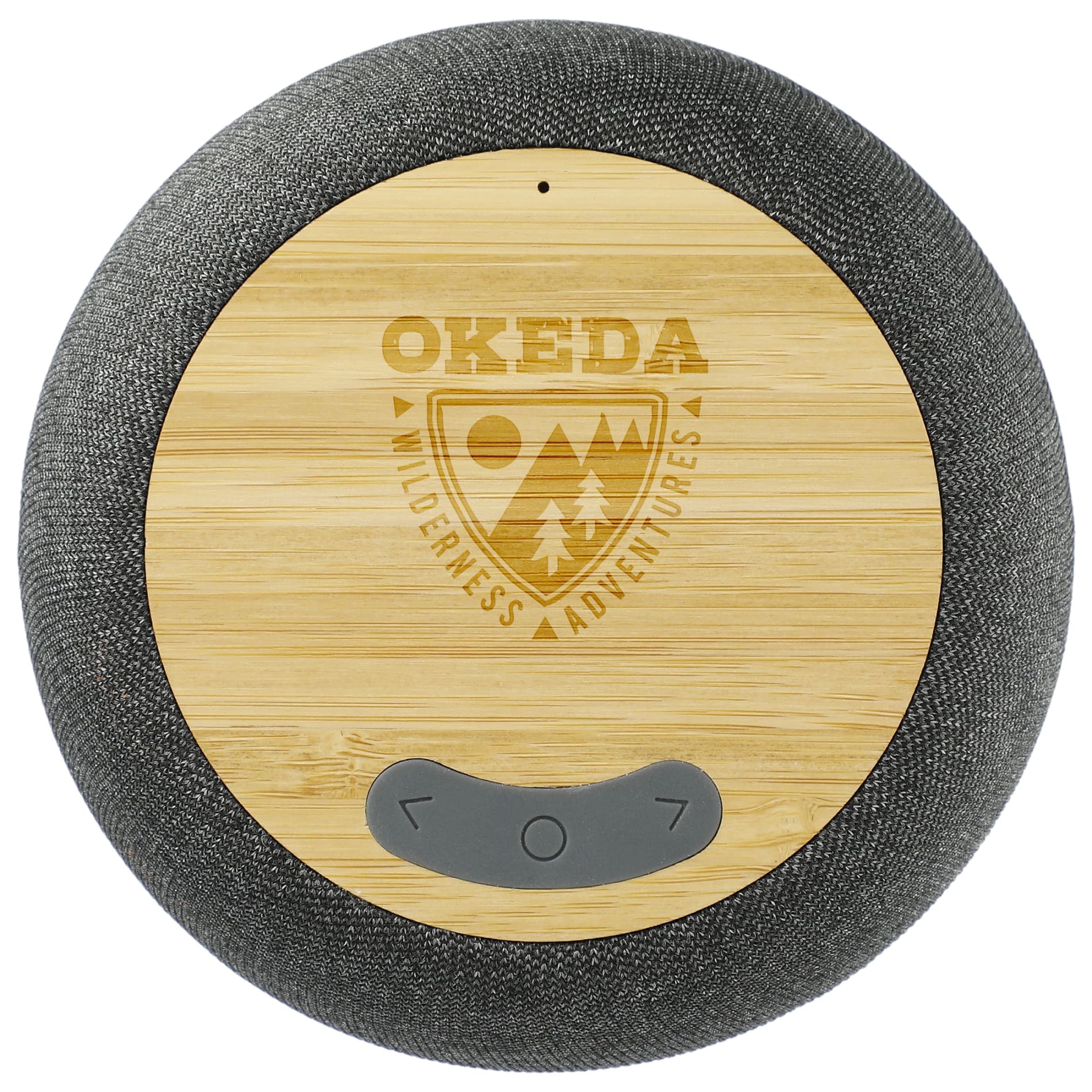 Garm Fabric & Bamboo Speaker with Wireless Chargin - Etchified - Etchified - 7197-65GY