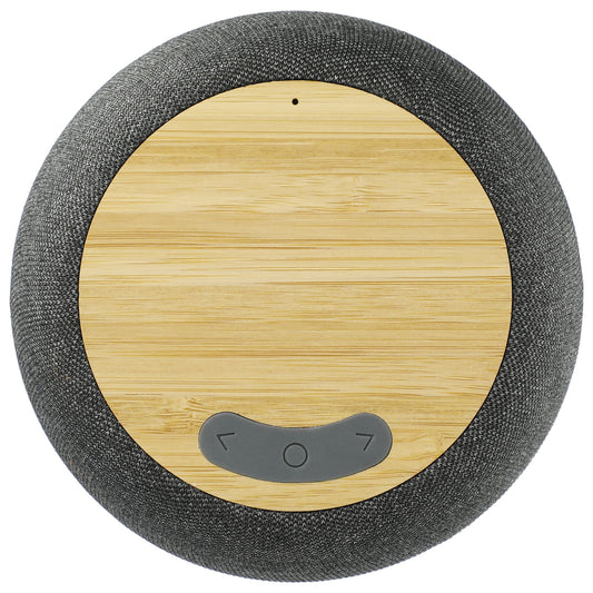 Garm Fabric & Bamboo Speaker with Wireless Chargin - Etchified - Etchified - 7197-65GY