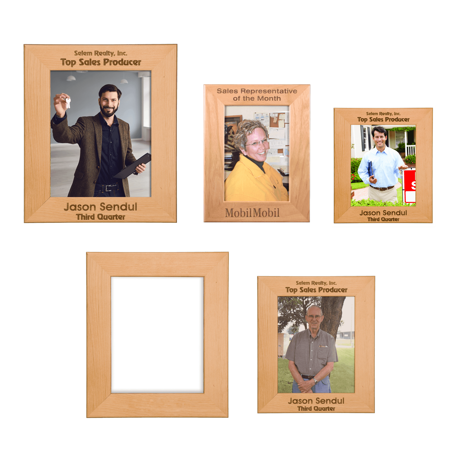 Genuine Red Alder Picture Frame 4" x 6" - Etchified - GearOne - PTF146
