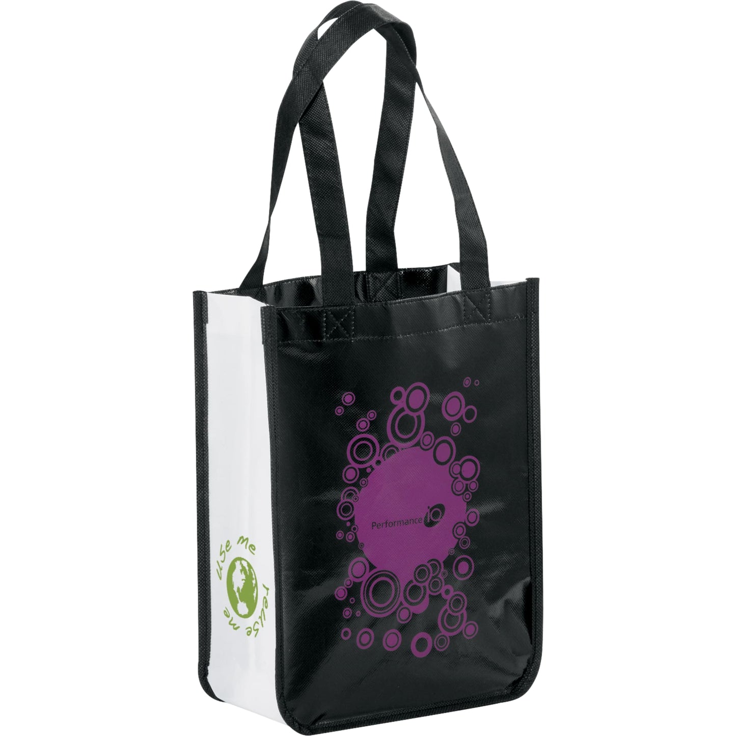 Gloss Laminated Non - Woven Gift Tote - Etchified - Etchified - SM-5994BK