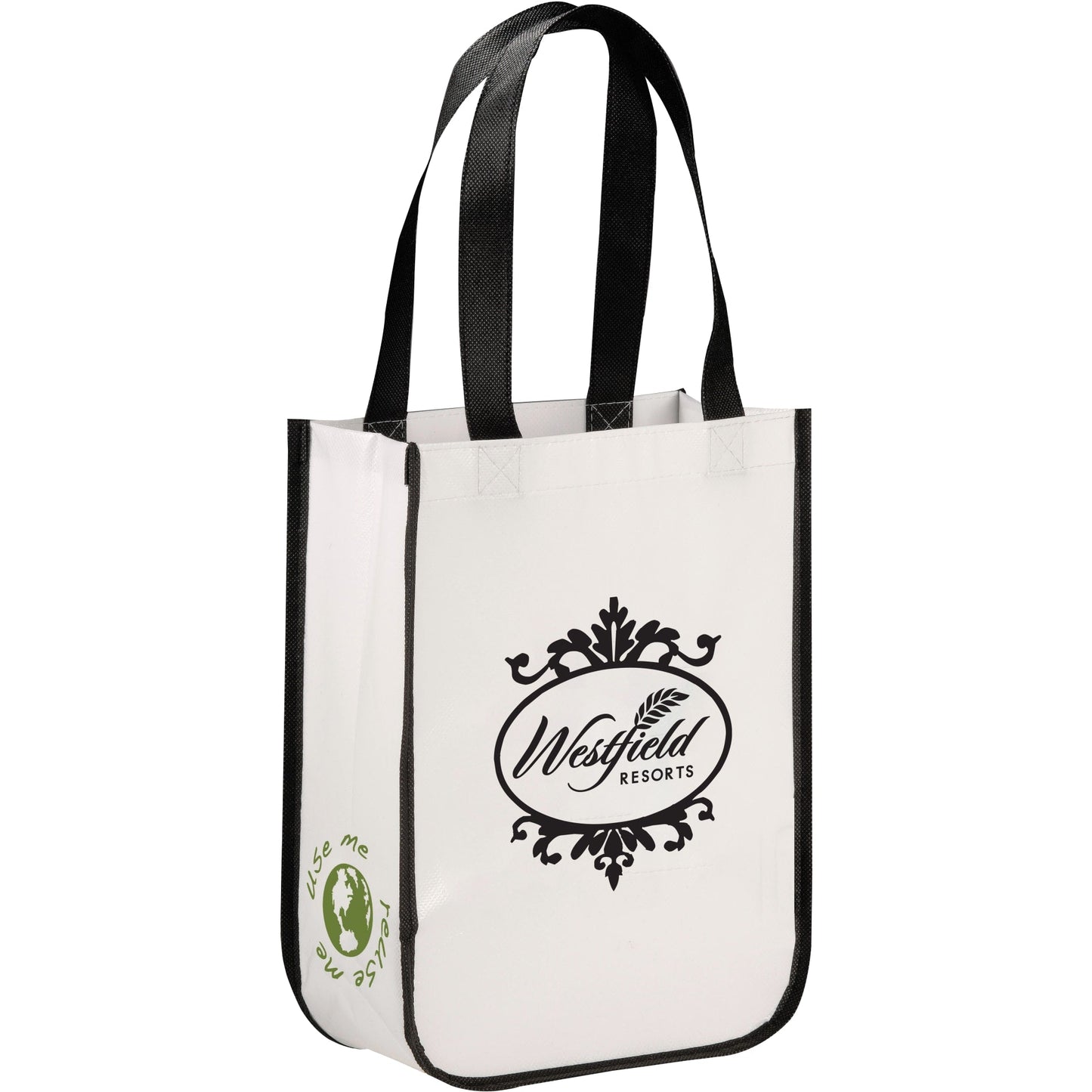 Gloss Laminated Non - Woven Gift Tote - Etchified - Etchified - SM-5994WH