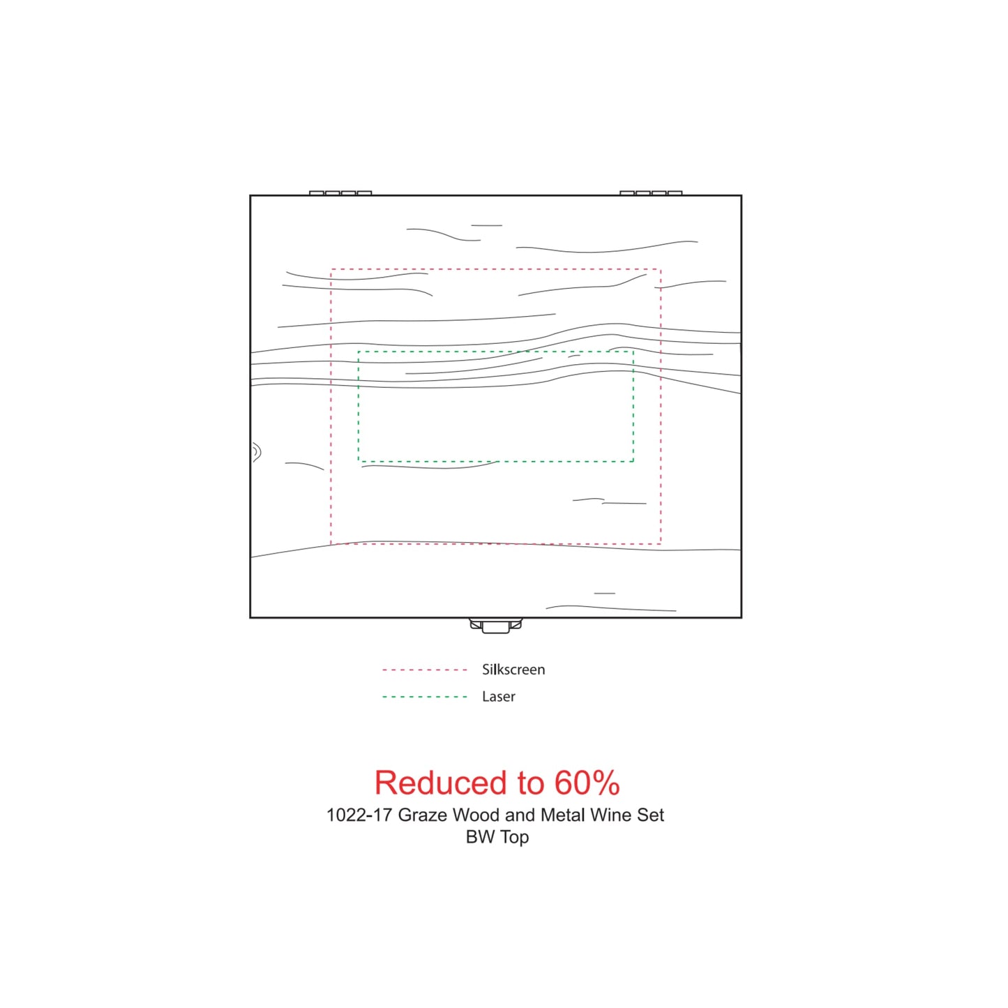Graze Wood and Metal Wine Set - Etchified - PCNA (Leed's/Bullet/Trimark) - 1022-17WD