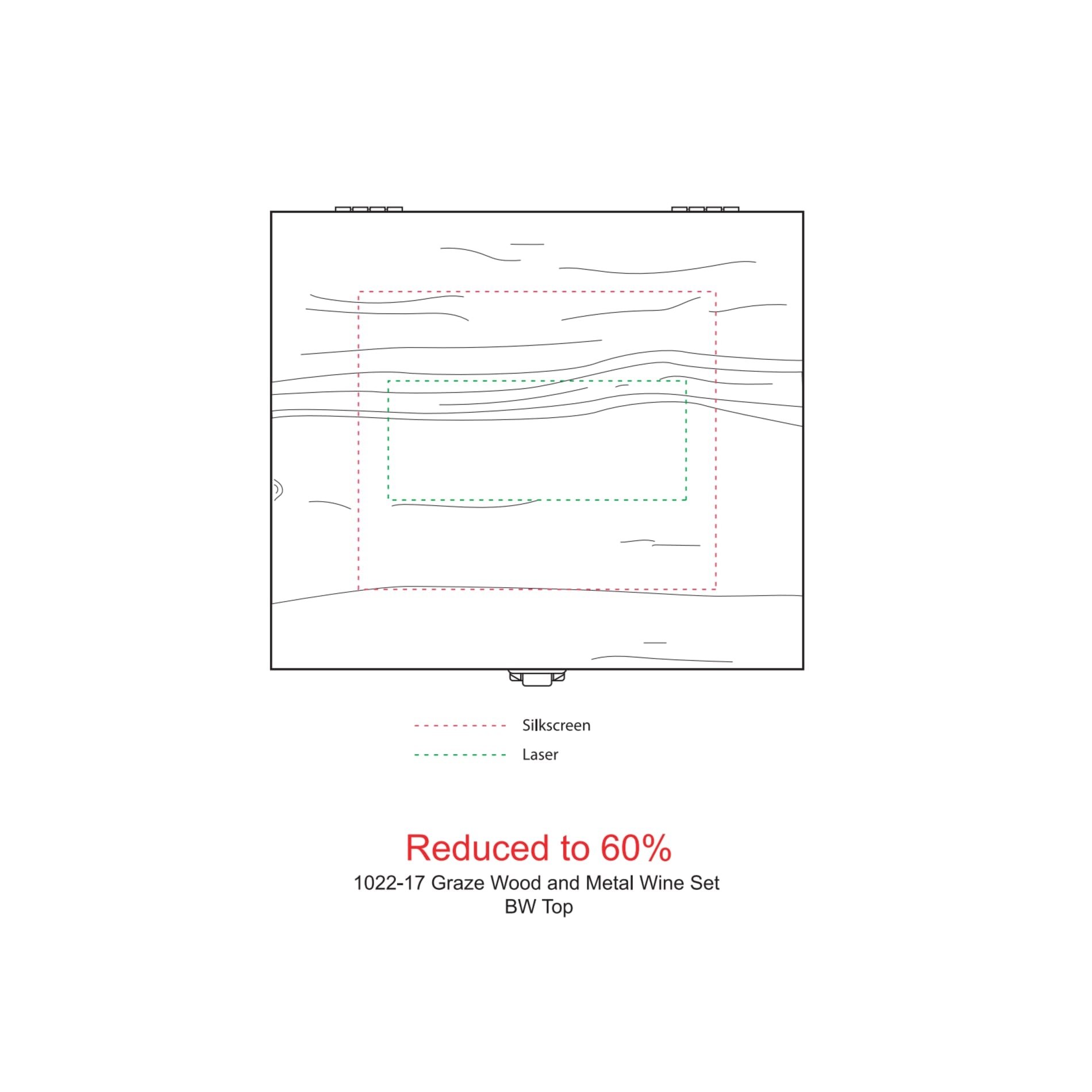 Graze Wood and Metal Wine Set - Etchified - PCNA (Leed's/Bullet/Trimark) - 1022-17WD