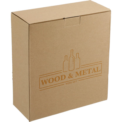 Graze Wood and Metal Wine Set - Etchified - PCNA (Leed's/Bullet/Trimark) - 1022-17WD