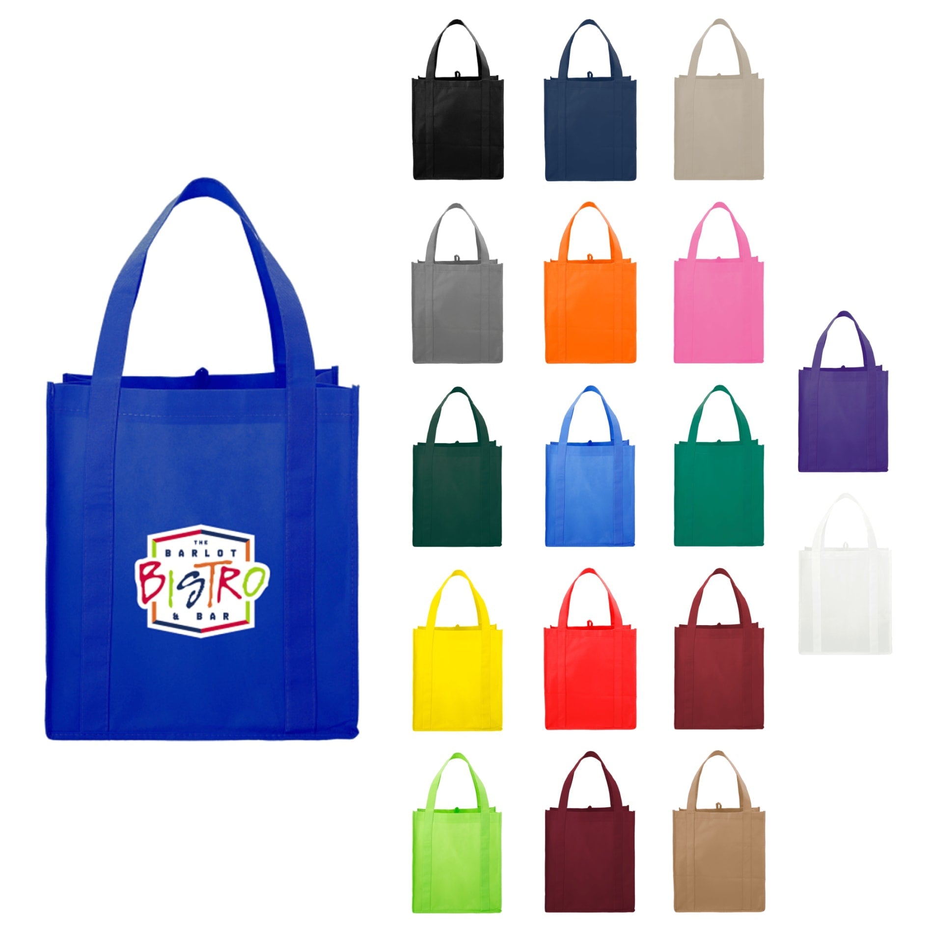 Hercules Non - Woven Grocery Tote - Etchified - Etchified - SM-7427BL