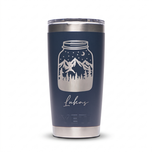 Personalized YETI® Rambler® 20 oz Tumbler - Etchified - YETI® - YRAM20NAVY