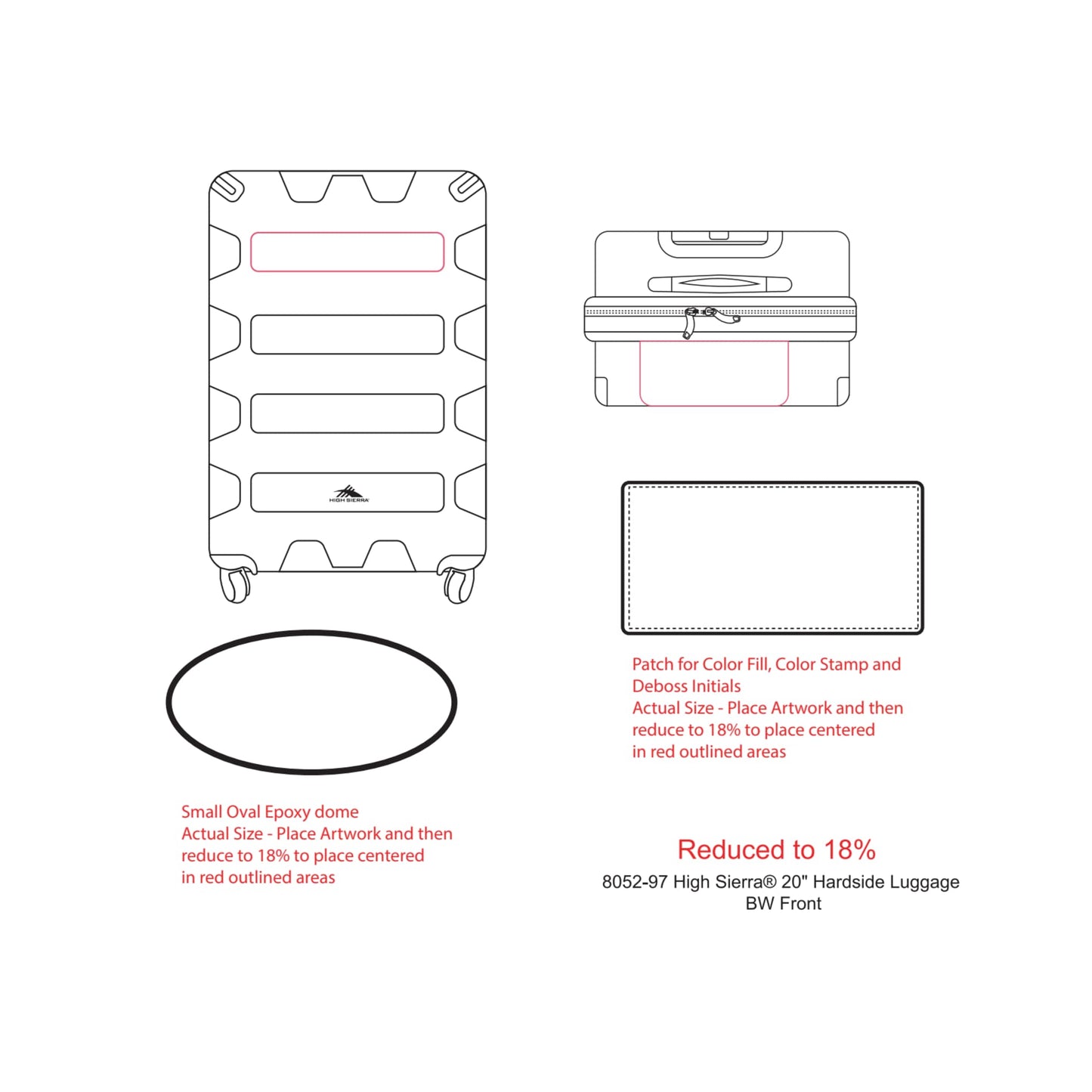 High Sierra® 20" Hardside Luggage - Etchified - Etchified - 8052-97GY