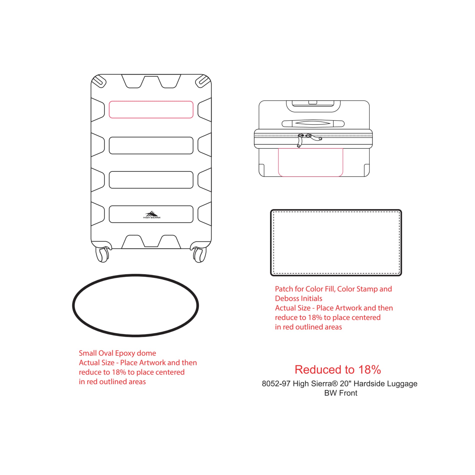 High Sierra® 20" Hardside Luggage - Etchified - Etchified - 8052-97GY