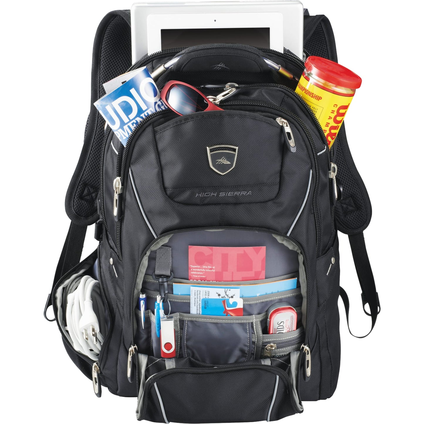 High Sierra Elite Fly - By 17" Computer Backpack - Etchified - Etchified - 8051-33BK
