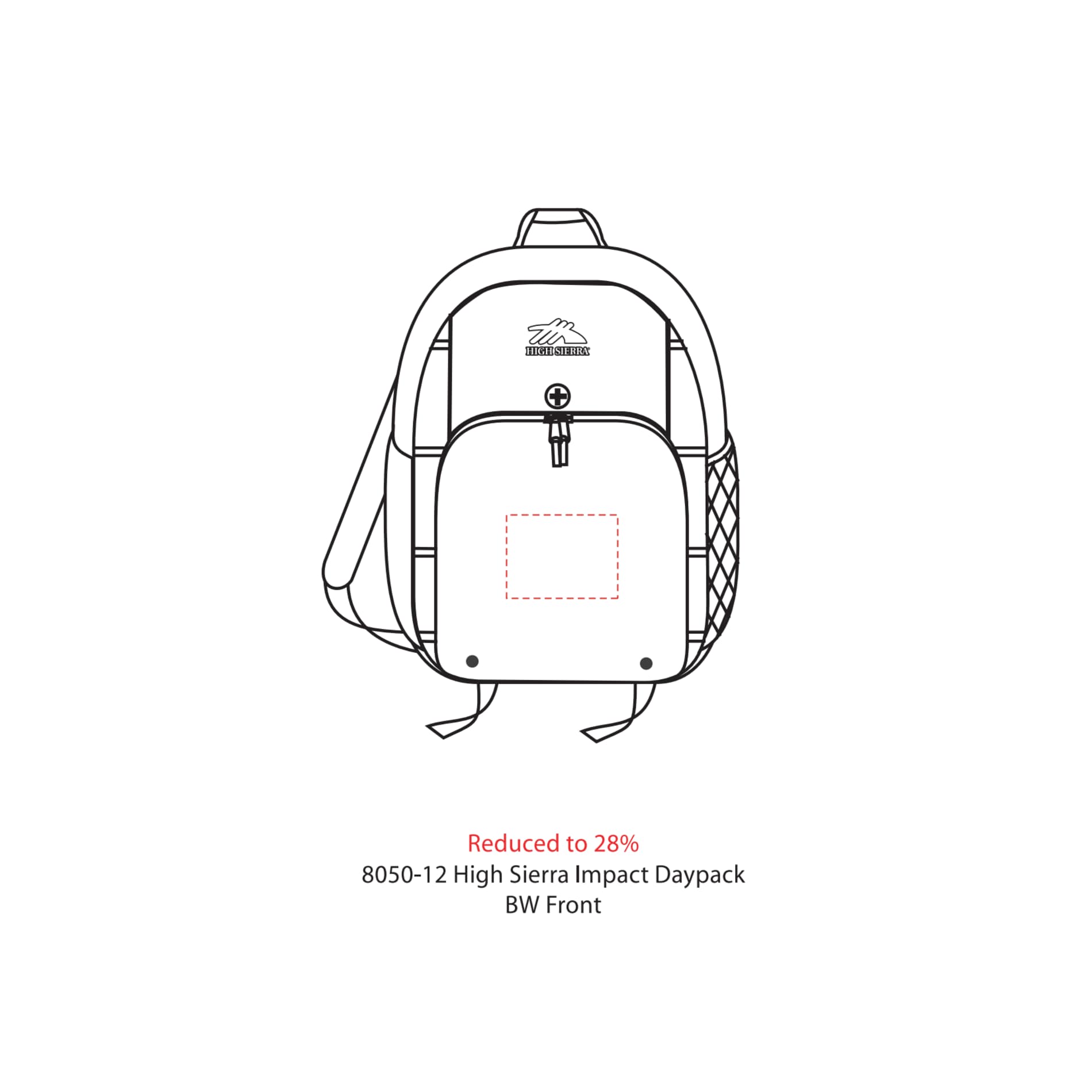 High Sierra Impact Backpack - Etchified - Etchified - 8050-12BK