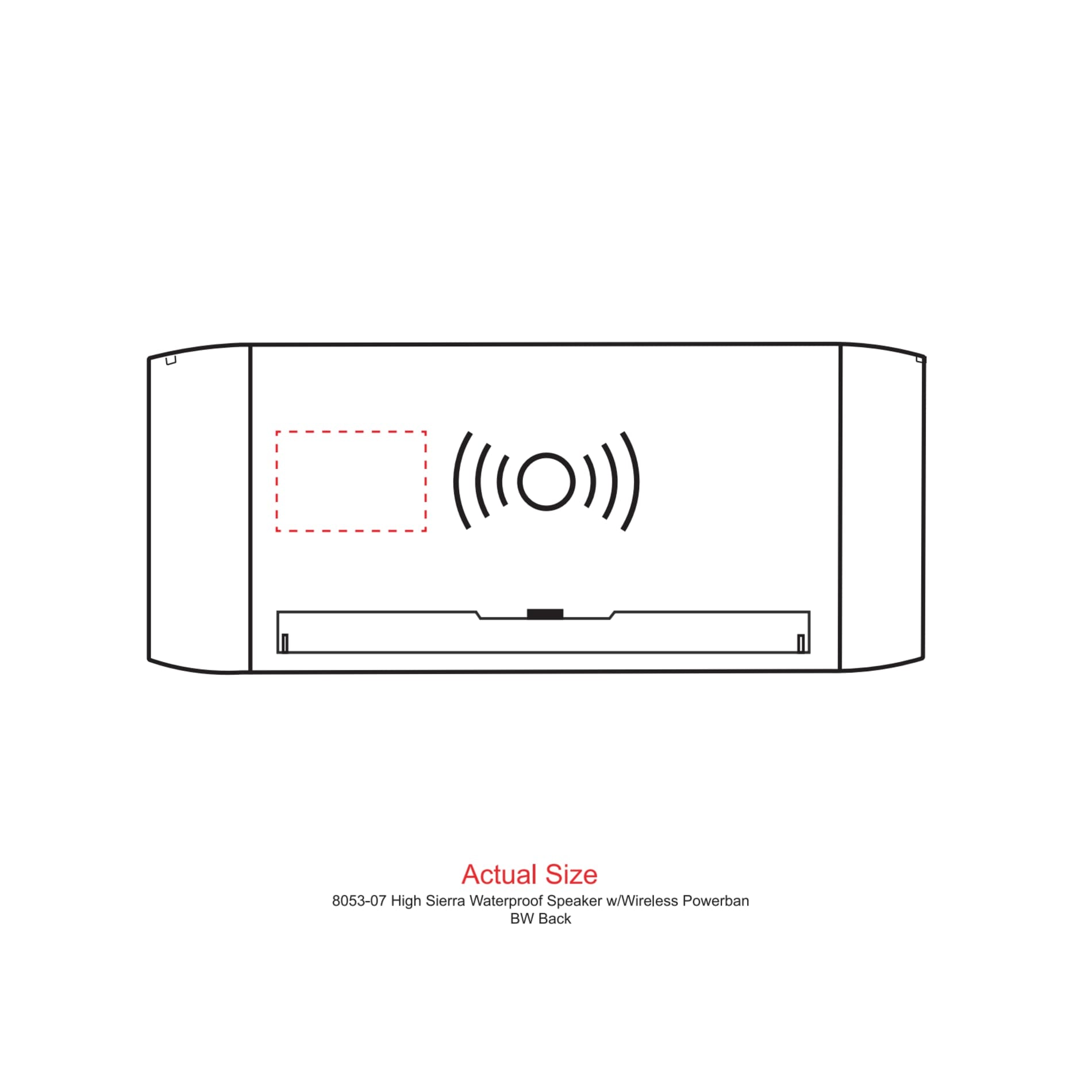 High Sierra Outdoor Speaker & Wireless PowerBank - Etchified - Etchified - 8053-07BK